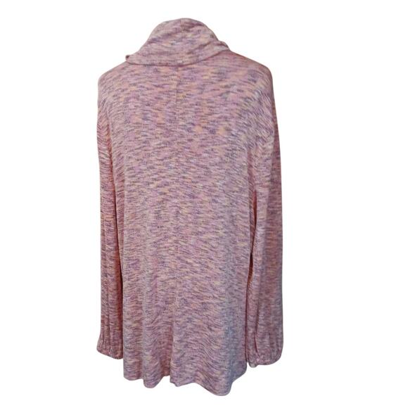 LANE BRYANT Turtleneck Sweater Lightweight 18/20 Plus 2X Multi Pink Comfort Soft - Picture 7 of 7